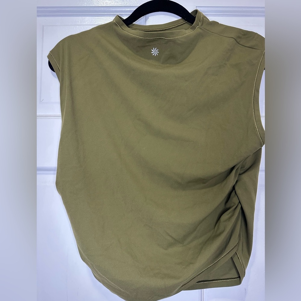 Athleta Olive Green Sleeveless Crop Top - Picture 4 of 5